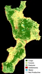 Pysical Map of Calabria
