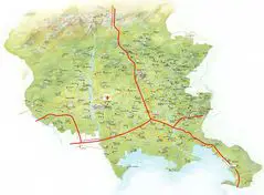 Pysical Map of Friuli Venezia Giulia