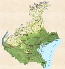 Pysical Map of Veneto