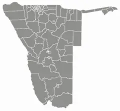 Regionen Und Wahlkreise In Namibia Dunkelgrau