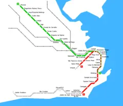 Rio De Janerio Metro Map