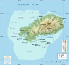 Rodrigues Island Topographic Map De