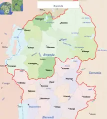 Rwanda Political Map