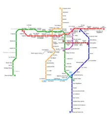 Santiago Metro Map