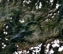 Satellite Image of Andorra On Landsat7