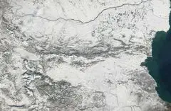 Satellite Image of Bulgaria In December 2001