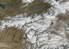 Satellite Image of Tajikistan In November 2003