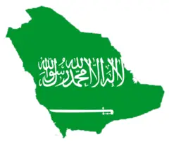 Saudi Arabia Flag Map