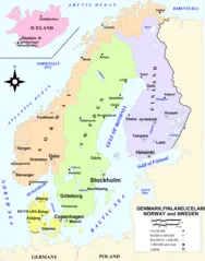 Scandinavia Political Map