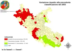 Seismic Geomorphologic Map Lazio