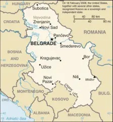 Serbia 2008 Cia World Factbook Map With Notes
