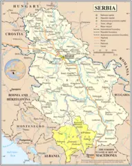 Serbia Map Including With De Facto Regime