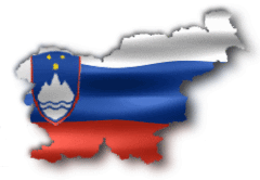 Slovenia Map With Flag