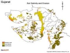 Soil Salinity And Erosion Map of Gujarat
