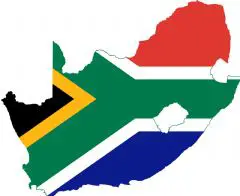 South Africa Flag Map