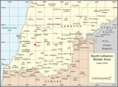 South Lebanon Qana Locator Map