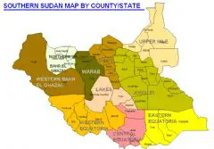 South Sudan Map States