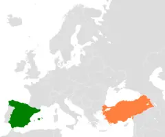 Spain Turkey Locator