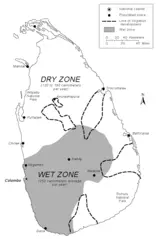 Sri Lanka Precipitation And Irrigation Map
