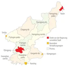 Subdivisions of North Korea (german)