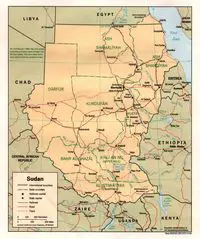 Sudan Political Map 1994
