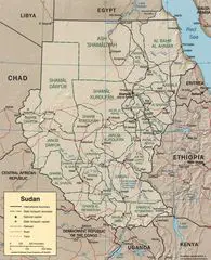 Sudan Political Map 2000