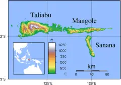 Sula Islands Topography