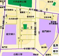 Taipei Daan Longmenli Map