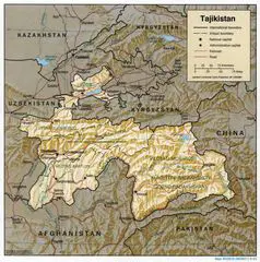 Tajikistan 2001 Cia Map
