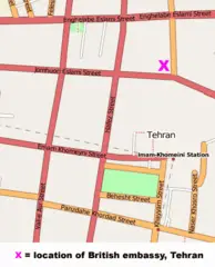 Tehran British Embassy Map