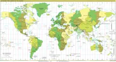 Time Zones Map Large