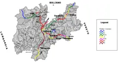 Topographic Map of Trento