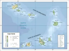 Topographic Map of Cape Verde En