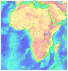 Topology Map of Africa From Usgov Usgs