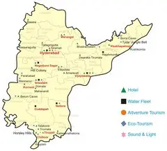 Tourist Map of Andhra Pradesh