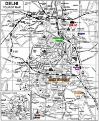 Tourist Map of Delhi