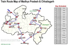 Train Map of Madhya Pradesh