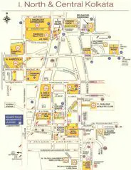 Travel Map of Central Kolkata