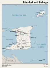 Trinidad Tobago Political Map