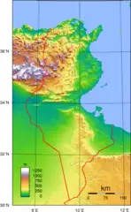 Tunisia Topography