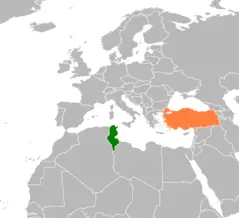 Tunisia Turkey Locator 1