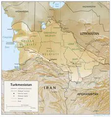 Turkmenistan 1994 Cia Map