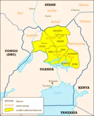 Ugandan Districts Affected By Lords Resistance Army