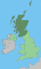 Uk Map Scotland Green