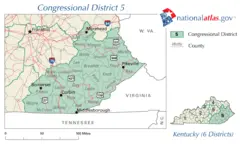 United States House of Representatives, Kentucky District 5 Map