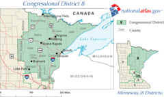 United States House of Representatives, Minnesota District 8 Map
