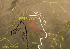 Upper Volta Map With Rivers