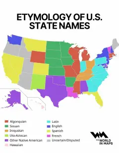 US State Name Origins: An Etymological Map