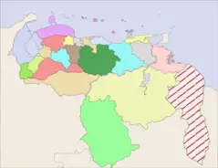 Venezuela Division Politica Territorial No Label