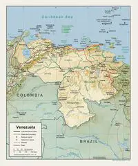 Venezuela Relief Map